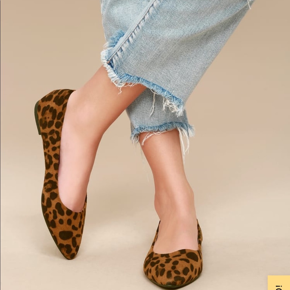 Lulus Holly Leopard Flats six 9